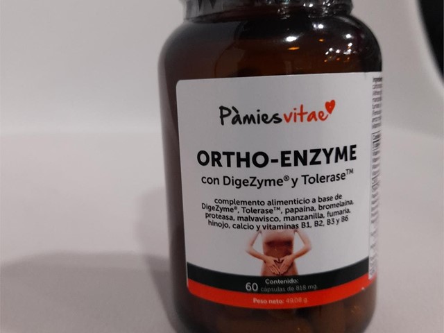 ORTHO-ENZYME CON DIGEZIME Y TOLERASE. 60 CAPSULAS. 